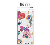 Stop the clock Circus Printed Patterned Tissue Wrapping Paper Deva Designs 4 Sheets 50 x 70 cm