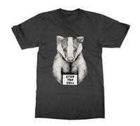 Stop The Cull Badger Protest T-Shirt (Black, L)