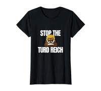 Stop The Turd Reich Value Graphic T-Shirt, Women, Black, XL
