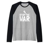 Stop the War Peace Protest Statement Anti Fight Message Raglan Baseball Tee