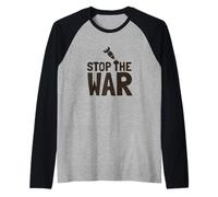Stop the War Peace Protest Statement Anti Fight Message Raglan Baseball Tee