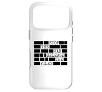 Stop The War Release The Files Redacted Case for iPhone 17 Pro