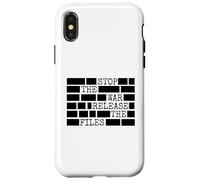 Stop The War Release The Files Redacted Case for iPhone X/XS