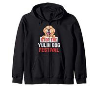 Stop The Yulin Dog Meat Festival Animal Rights Advocacy Gift Zip Hoodie