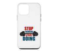 Stop Thinking Start Doing Barbell Motivation Case for iPhone 12 mini