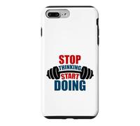 Stop Thinking Start Doing Barbell Motivation Case for iPhone 7 Plus/8 Plus