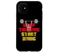 Stop Thinking Start Doing Motivational Workout Graphic Case for iPhone 11