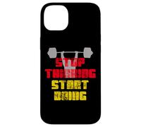 Stop Thinking Start Doing Motivational Workout Graphic Case for iPhone 14 Plus