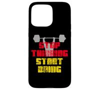 Stop Thinking Start Doing Motivational Workout Graphic Case for iPhone 15 Pro Max