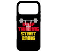 Stop Thinking Start Doing Motivational Workout Graphic Case for iPhone 17 Pro Max