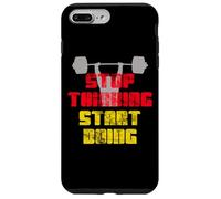 Stop Thinking Start Doing Motivational Workout Graphic Case for iPhone 7 Plus/8 Plus