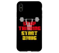 Stop Thinking Start Doing Motivational Workout Graphic Case for iPhone XS Max