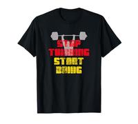 Stop Thinking Start Doing Motivational Workout Graphic T-Shirt