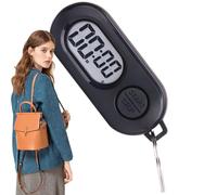 Stop Timer Keychain, Sports Small Timer Keychain Portable 6.446x2.7x1.279cm, LCD Screen Digital Clock, Lightweight Countdown Accessories for Playground, Classroom