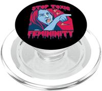 Stop Toxic Femininity Funny Saying Men Masculinity Humor PopSockets PopGrip for MagSafe