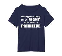 Stop Violence Against Women - Reclaim The Streets - Feminist T-Shirt, Women's Plus, Navy Blue, 1X