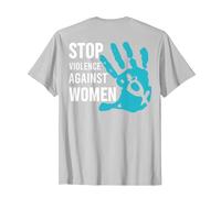 Stop Violence Against Women T-Shirt, Men, Silver Grey, X-Large
