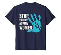 Stop Violence Against Women T-Shirt T-Shirt, Youth, Navy Blue, Small