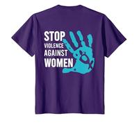 Stop Violence Against Women T-Shirt T-Shirt, Youth, Purple, Large