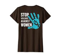 Stop Violence Against Women T-Shirt, Women, Brown, X-Small