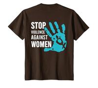 Stop Violence Against Women T-Shirt, Youth, Brown, 2T