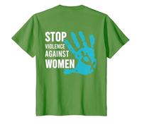 Stop Violence Against Women T-Shirt, Youth, Grass Green, X-Small