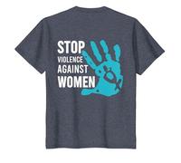 Stop Violence Against Women T-Shirt, Youth, Heather Blue, X-Small