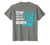 Stop Violence Against Women T-Shirt, Youth, Olive Heather, 4T