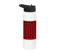 Stop War Anti-War Activist Statement Pacifism Peace Not War Stainless Steel Insulated Water Bottle