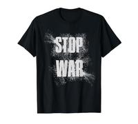 Stop WAR - NO WAR - Peace Value Graphic T-Shirt, Men, Black, M