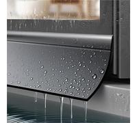 Stop Water Leaks - Self-Adhesive Door & Window Rain Drip Guard, Rubber Seal Barrier Prevents Rain Backflow(Black,35mm)