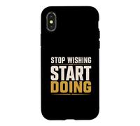 Stop Wishing Start Doing Gym Motivation Case for iPhone X/XS