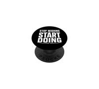 Stop Wishing Start Doing Gym Motivation PopSockets Adhesive PopGrip