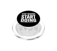 Stop Wishing Start Doing Gym Motivation PopSockets PopGrip for MagSafe