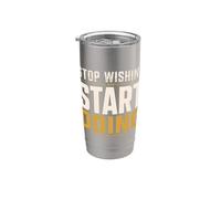 Stop Wishing Start Doing Gym Motivation Stainless Steel Insulated Tumbler