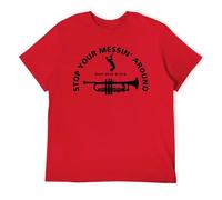 Stop Your Messin' Around Blue Beat & Ska Music Retro Graphic T-Shirt Red-Style M