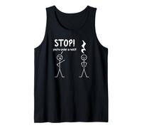 Stop You're Under A Rest Funny Stick Man Music Pun Tank Top