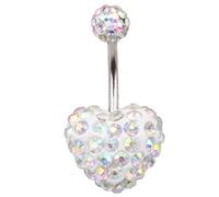 STOPI 1 Piece Belly Button Ring Navel Piercing Nombril Ombligo Stud Epoxy Crystal Ferido Disco Balls Bar Sex Body Jewelry Earring