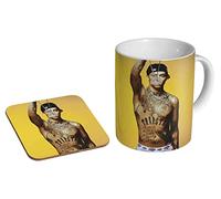 stopper Central CEE Tattoos Yellow - Ceramic Coffee Mug + Coaster Gift Set