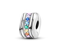 Stoppers Beads Charms for Bracelets &Necklaces Rondelle Spacer Charm with Clear Rubber inside for Major European Snake Chain Jewelry Present for Women
