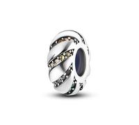Stoppers Beads Charms for Bracelets &Necklaces Rondelle Spacer Charm with Clear Rubber inside for Major European Snake Chain Jewelry Present for Women