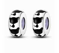 Stoppers Beads Charms for Bracelets &Necklaces Rondelle Spacer Charm with Clear Rubber inside for Major European Snake Chain Jewelry Present for Women