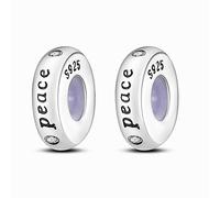 Stoppers Beads Charms for Bracelets &Necklaces Rondelle Spacer Charm with Clear Rubber inside for Major European Snake Chain Jewelry Present for Women