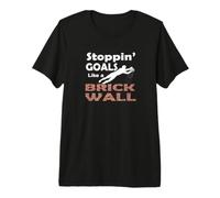 Stoppin' Goals Like a Brick Wall - Goalkeeper Soccer Design Premium T-Shirt