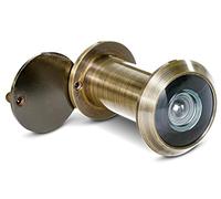 Stoppwerk Door Viewer in Antique Style - 16mm Peephole for Installation in 35-55mm Doors - 200° Wide Angle Spy Hole with Cover - Front Door Eye Hole