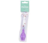 STOR 2-Piece Kids Cutlery Set Frozen Plastic - Reusable Fork and Spoon with Rounded Safe Design for Children BPA Free