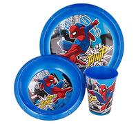STOR Set 3 PCS (Plate, Bowl and Easy 260 ML) Spiderman Streets, Multicoloured, Estándar