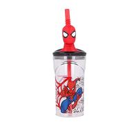 STOR 3D FIGURITE Vaso 360 ML Spiderman Urban Web, Multicoloured, 1 Count (Pack of 1)