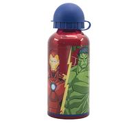 Stor - Avengers, Aluminium Bottle 400ml - BPA Free, Leak-Proof with Security Spout & Cap - Durable & Eco-Friendly - Perfect for Kids - Official Licensed Product, 100% Original