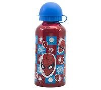 Stor - Spiderman Arachnid Grid, Aluminium Bottle 400ml - BPA Free, Leak-Proof with Security Spout & Cap - Durable & Eco-Friendly - Perfect for Kids - Official Licensed Product, 100% Original
